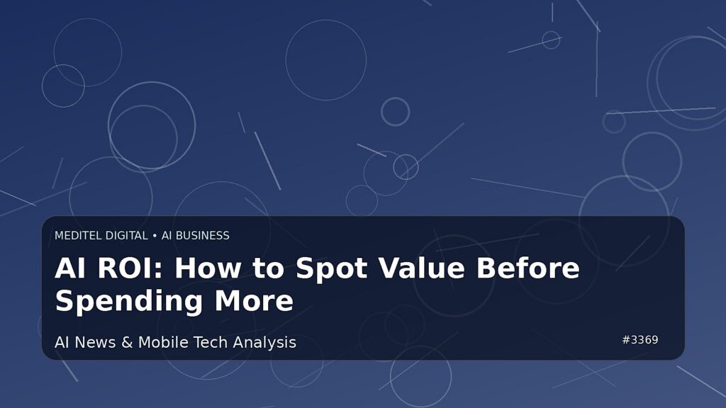 AI ROI: How to Spot Value Before Spending More — Meditel Digital editorial image
