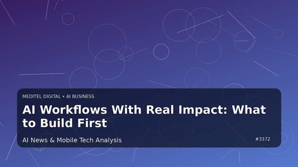 AI Workflows With Real Impact: What to Build First — Meditel Digital editorial image