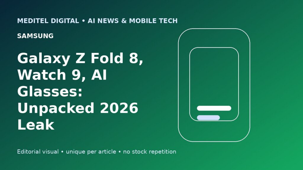 Editorial image for Galaxy Z Fold 8, Watch 9, AI Glasses: Unpacked 2026 Leak Frenzy (Samsung)