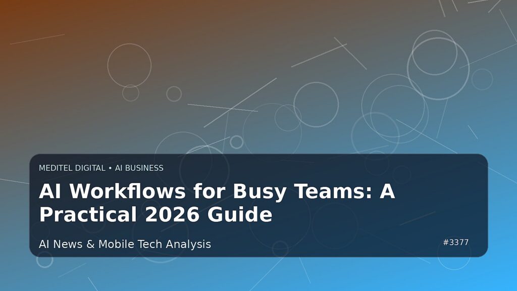 AI Workflows for Busy Teams: A Practical 2026 Guide — Meditel Digital editorial image
