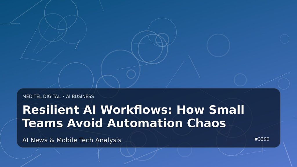 Resilient AI Workflows: How Small Teams Avoid Automation Chaos — Meditel Digital editorial image