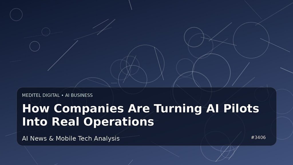 How Companies Are Turning AI Pilots Into Real Operations — Meditel Digital editorial image