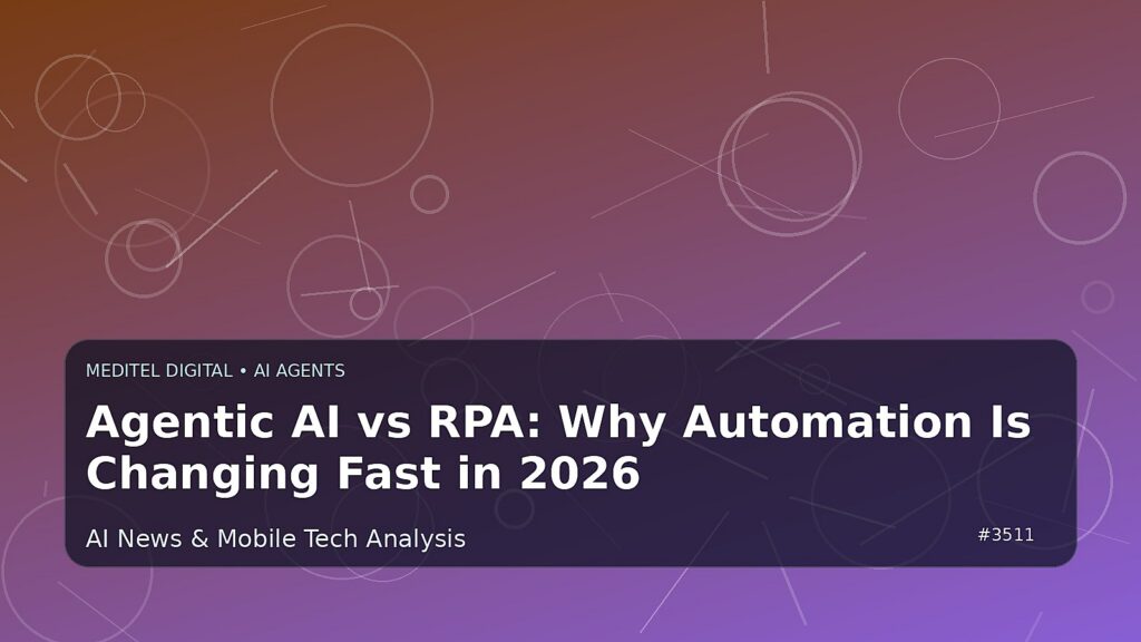 Agentic AI vs RPA: Why Automation Is Changing Fast in 2026 — Meditel Digital editorial image