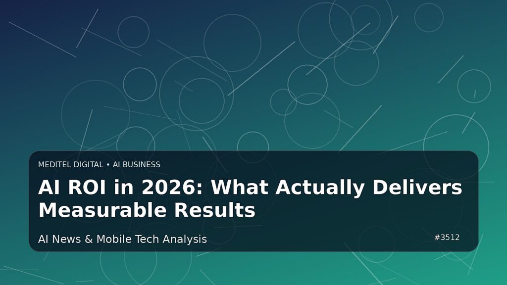 AI ROI in 2026: What Actually Delivers Measurable Results — Meditel Digital editorial image