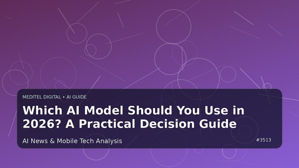 Which AI Model Should You Use in 2026? A Practical Decision Guide — Meditel Digital editorial image