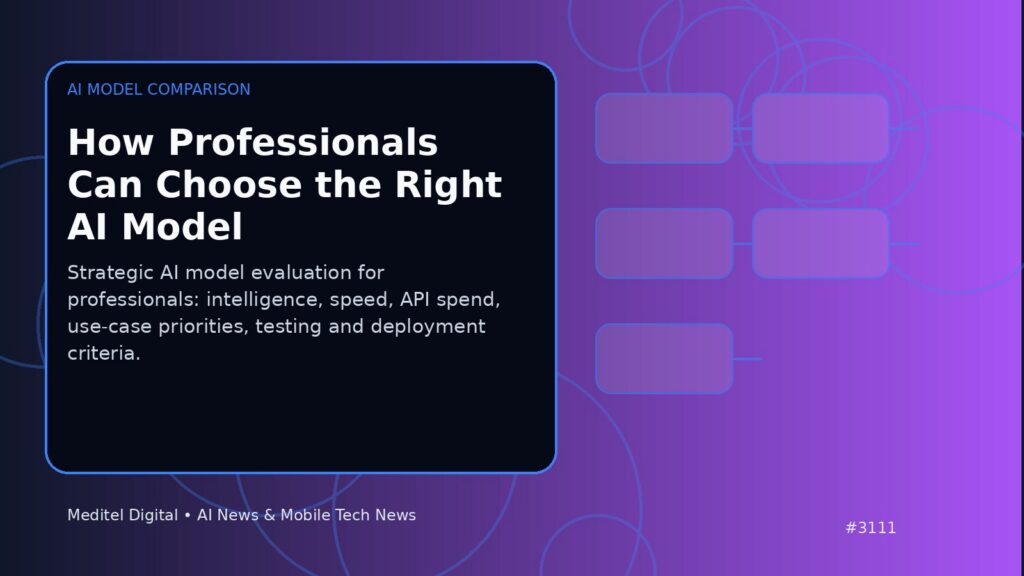 How Professionals Can Choose the Right AI Model: ai model comparison editorial illustration