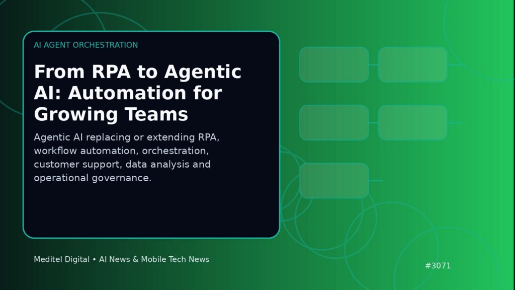 From RPA to Agentic AI: Automation for Growing Teams: ai agent orchestration editorial illustration