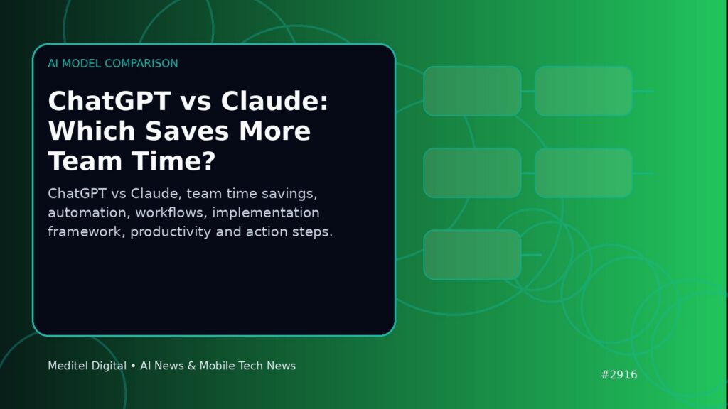 ChatGPT vs Claude: Which Saves More Team Time?: ai model comparison editorial illustration